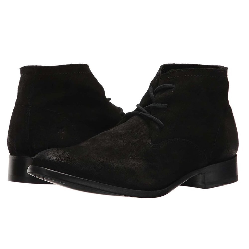 Frye Womens Carly Black Chukka Boots
